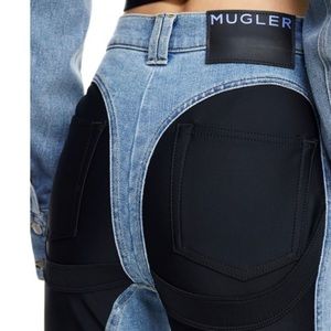 Mugler/Hm Spiral panel jeans